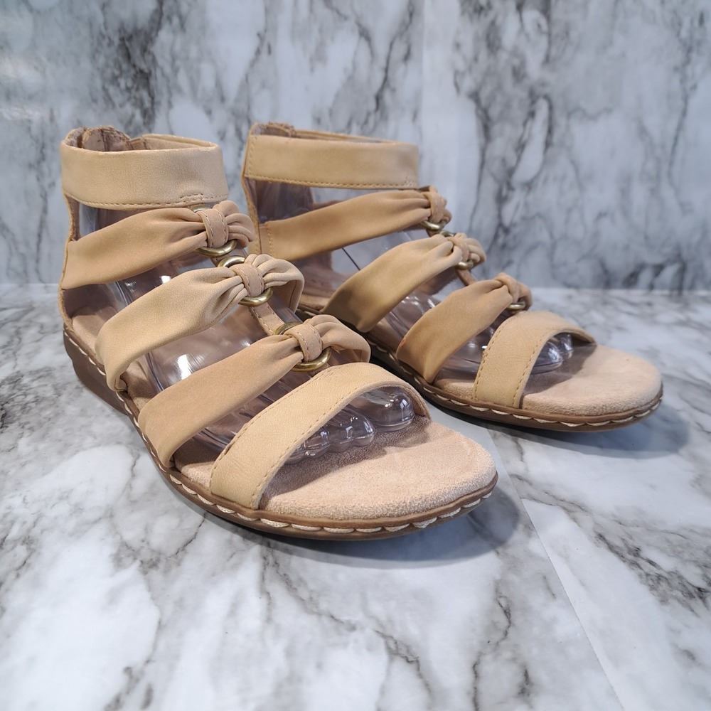 Soul Naturalizer Women's Sandals Beige 8.5M Zipper Open Toe All Man Made‎